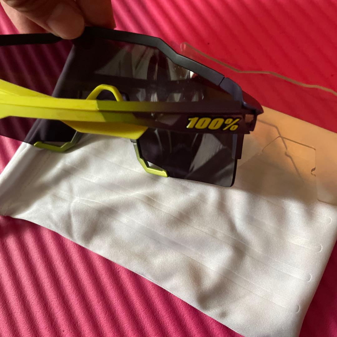 h*o様 ト*ン様 100% スポーツサングラス ブラック/イエロー