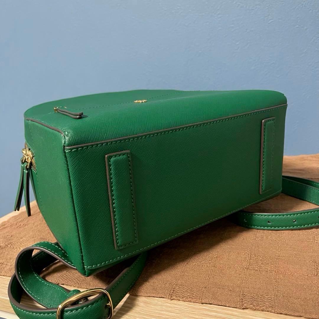 TORY BURCH エマーソンバックパック リュック グリーン レザー