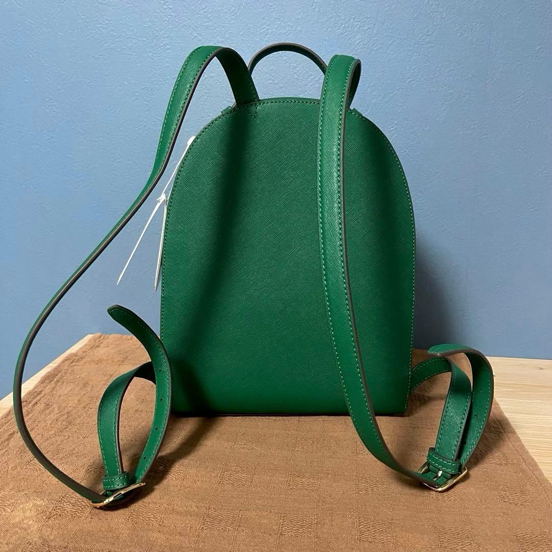 TORY BURCH エマーソンバックパック リュック グリーン レザー