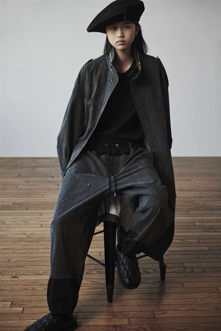 ジッパー付き ブラック ベレー帽　男女兼用