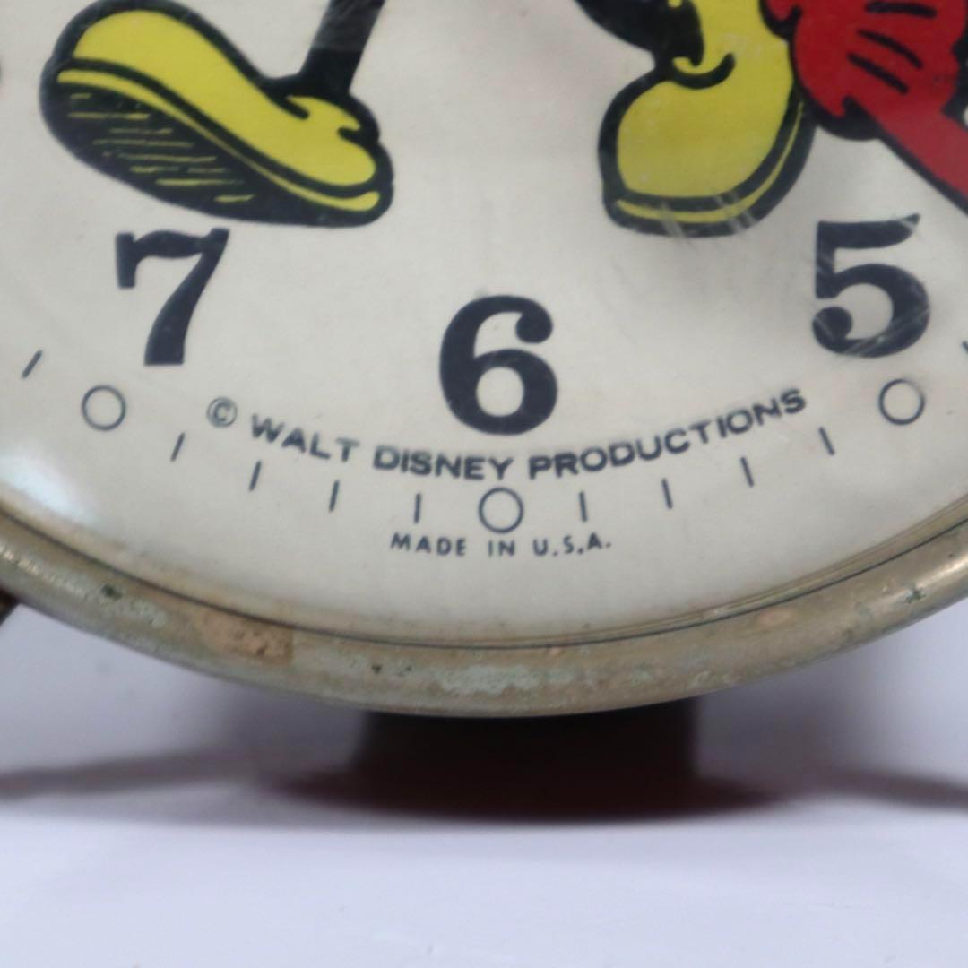 【動作OK】BRADLEYその② 1960～70年ミッキー ゼンマイ目覚まし時計