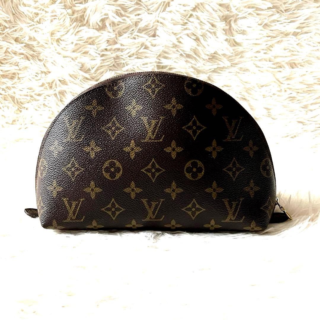 美品　ルイヴィトン モノグラム 大きめサイズ　ポーチ ドゥミロンド ベタ除去済み