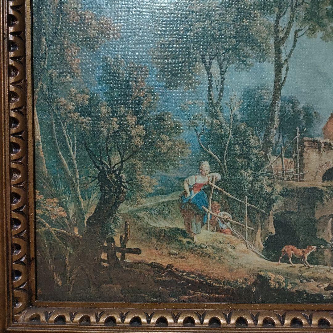 額装 フランス絵画 フランソワ・ブーシェ 「橋」 - メルカリ