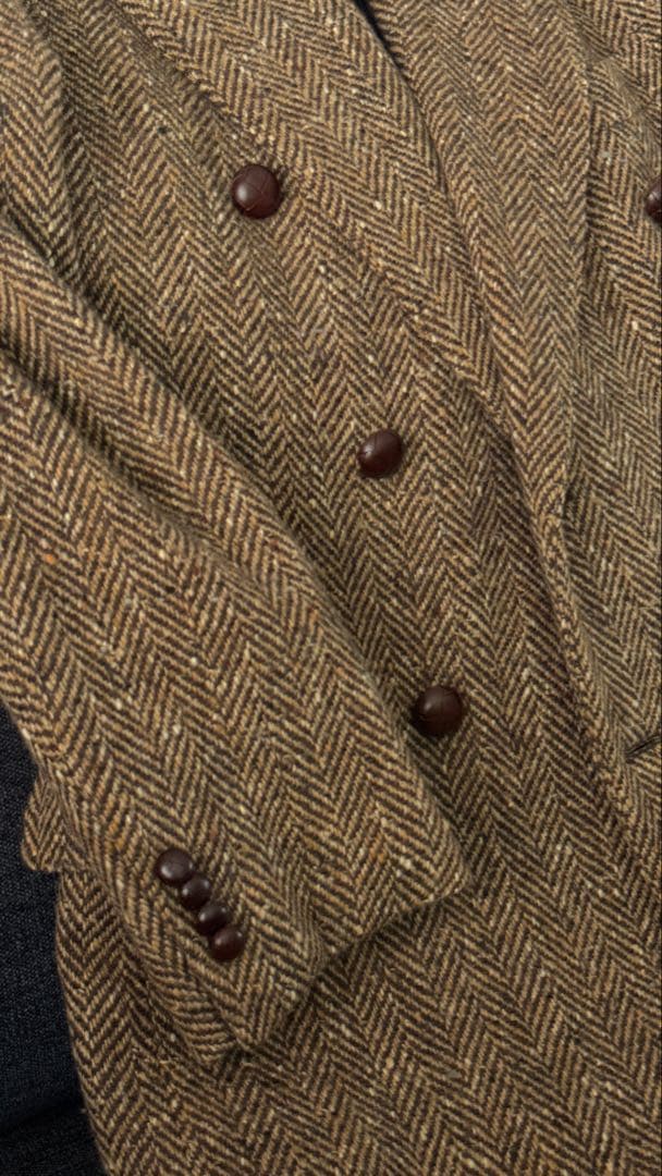 united arrows チェスターコート　ダブルコート　ツイード　Lサイズ