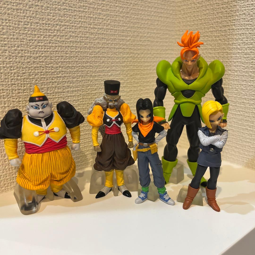 当時物、初版】ドラゴンボールZ hg 人造人間フィギュア 5体セット