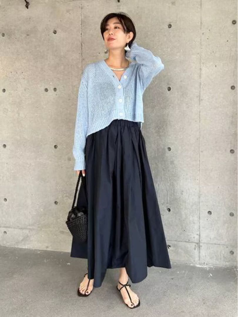 【新品】Chaos／カオス　プラマタフタスカート　ネイビー