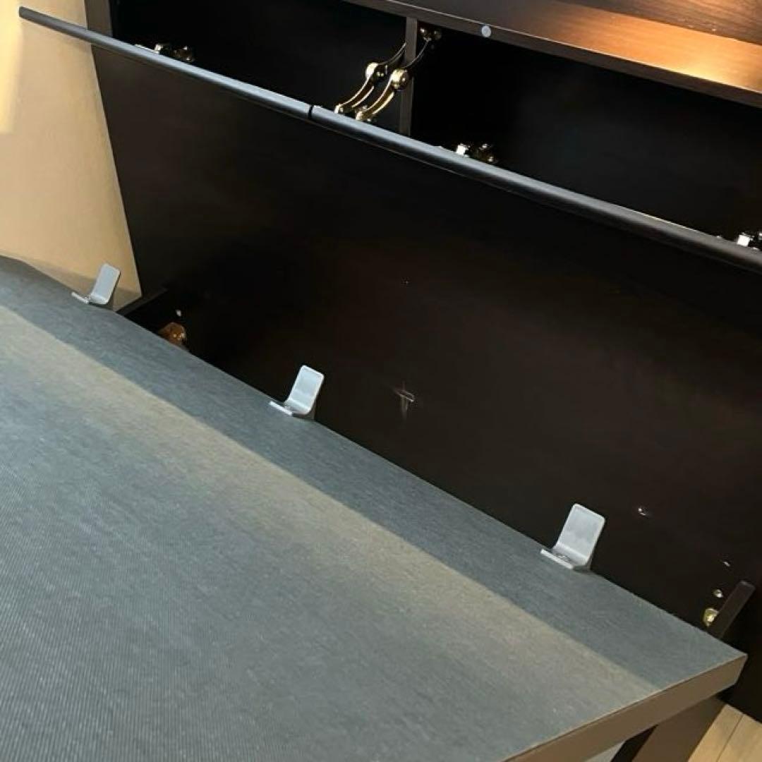 ニトリ／セミダブルベッドフレーム(OPグランCタテ 浅型/DBR)