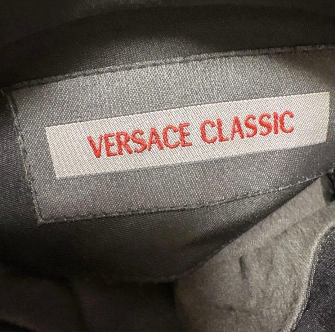 VERSACE CLASSIC ブラック ステンカラーコート　リバーシブル