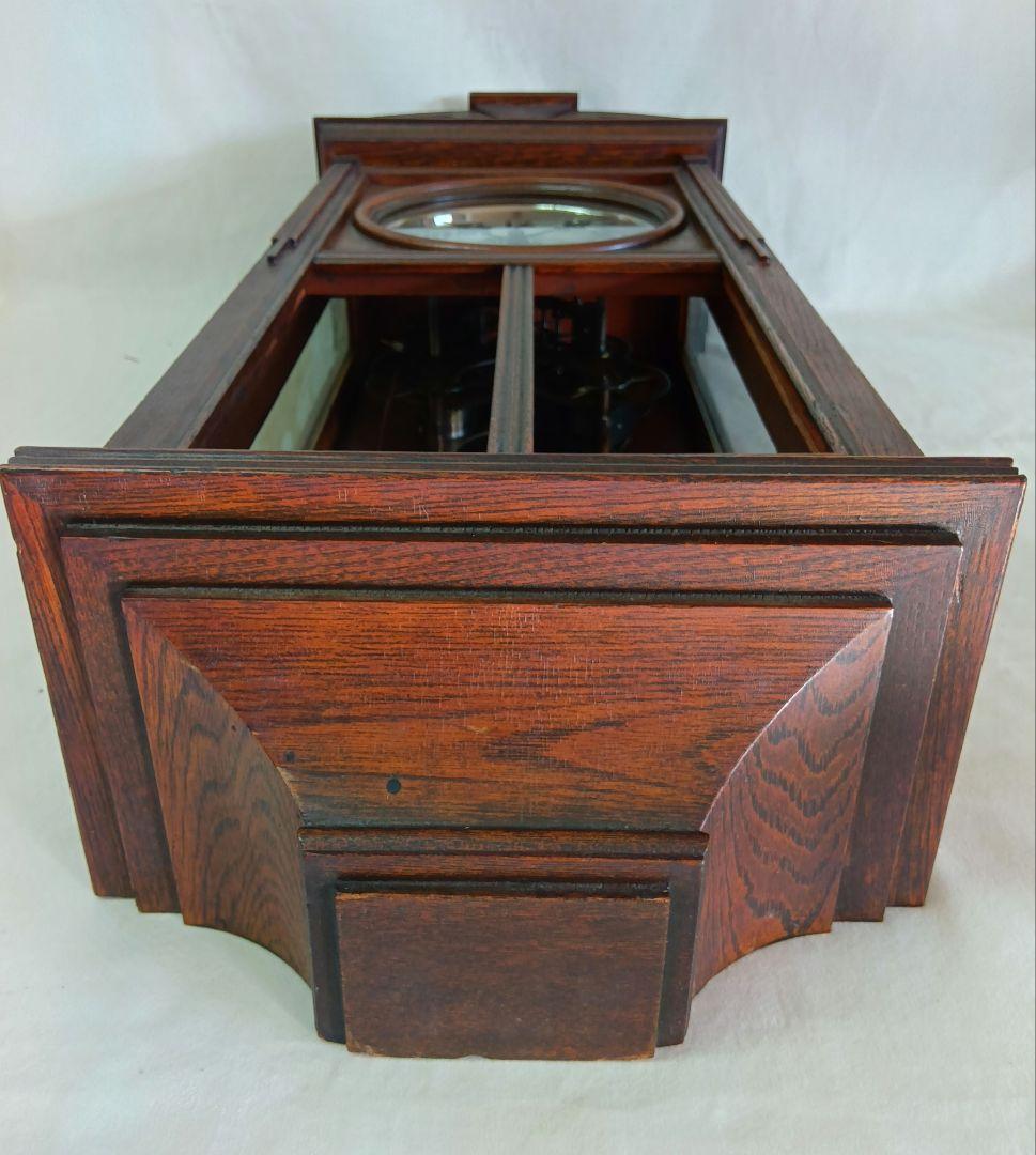 IDEAL　木製掛時計　ゼンマイ式振り子時計　レトロ　小栗時計製造所　骨董