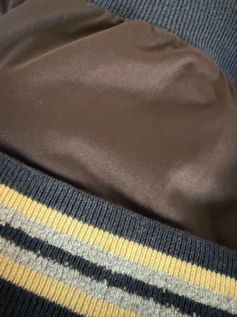 ZOY ゾーイ メンズ ネイビー クルーネックセーター 防風地付き Mサイズ