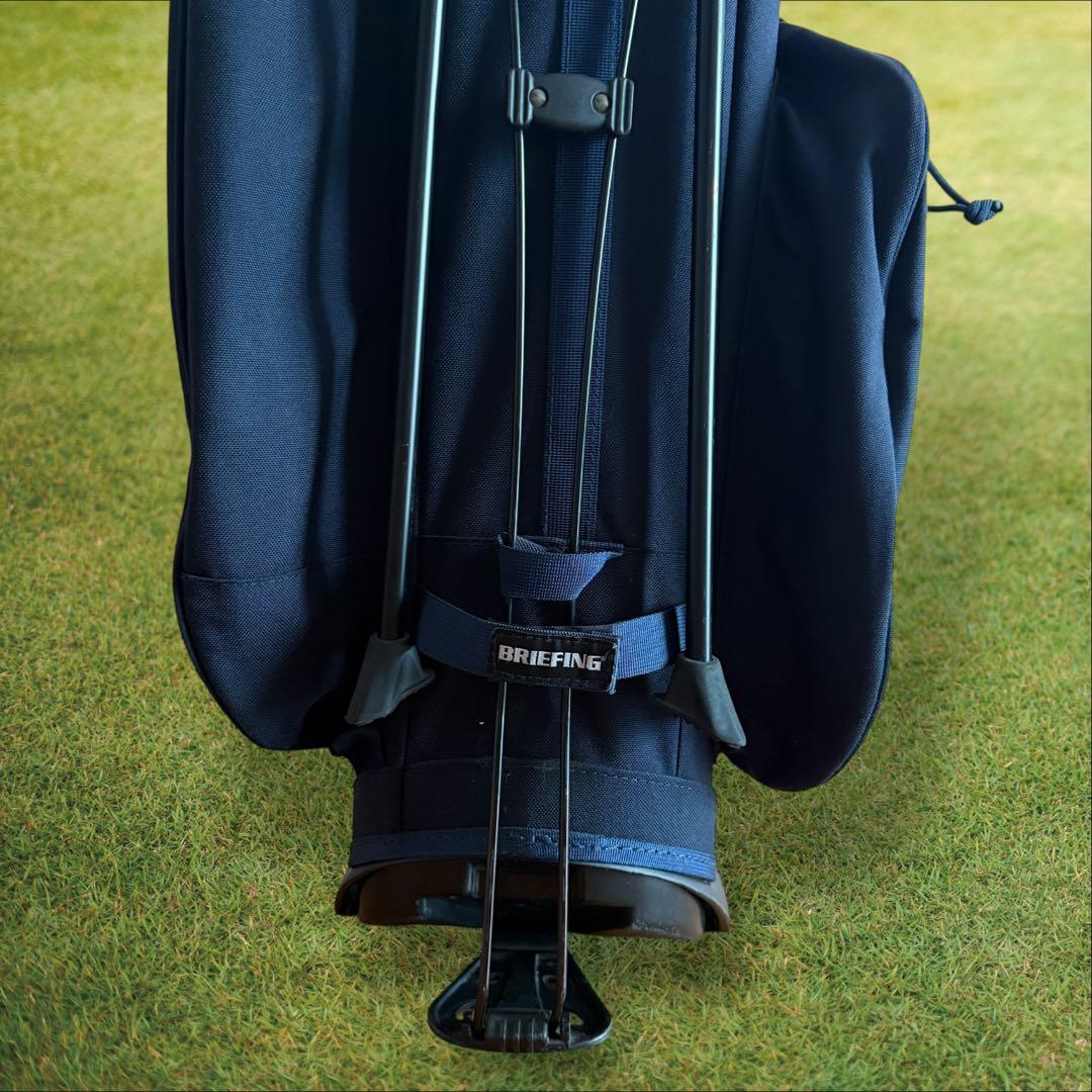 ブリーフィング　キャディバッグ　ショルダー式　スタンド式　軽量　ネイビー　紺