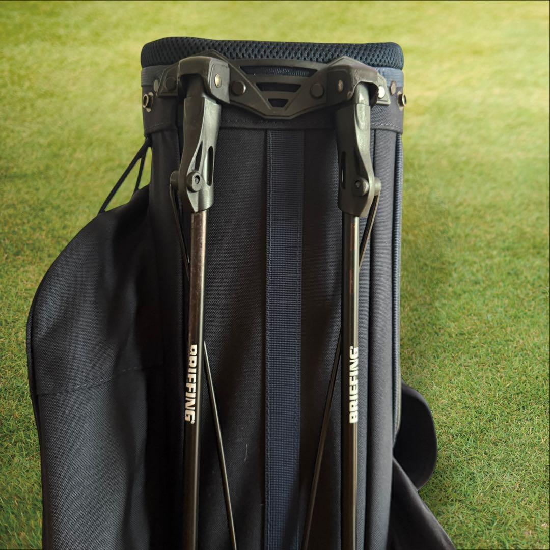 ブリーフィング　キャディバッグ　ショルダー式　スタンド式　軽量　ネイビー　紺