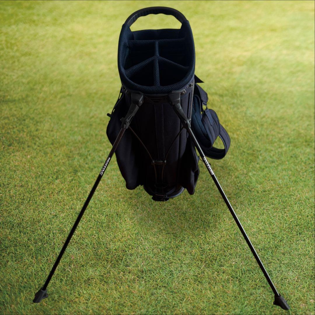 ブリーフィング　キャディバッグ　ショルダー式　スタンド式　軽量　ネイビー　紺