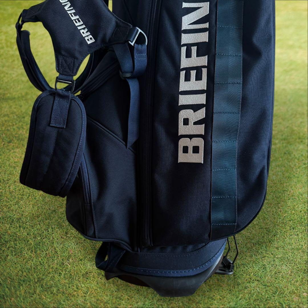 ブリーフィング　キャディバッグ　ショルダー式　スタンド式　軽量　ネイビー　紺