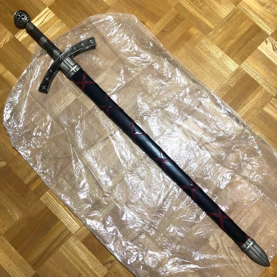 ＤＥＮＩＸ　刀剣　騎士団長ソード　西洋剣　洋刀　レプリカ　模造刀　シルバー　銀