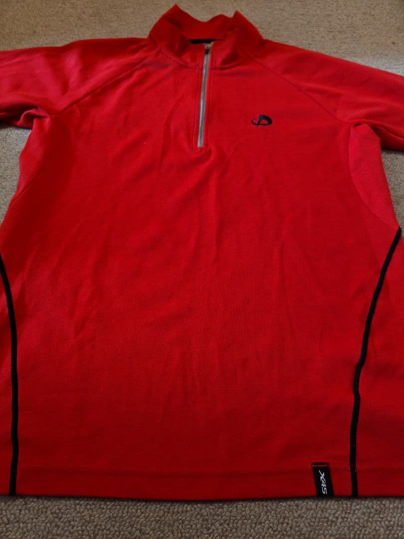phiten　赤黒グレーシャツ３枚　デサントコラボ　ジップアップ