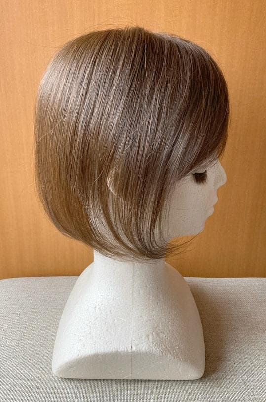 WIG YUKI ユキ 人毛MIX 高級トップピース セミロングストレート - メルカリ
