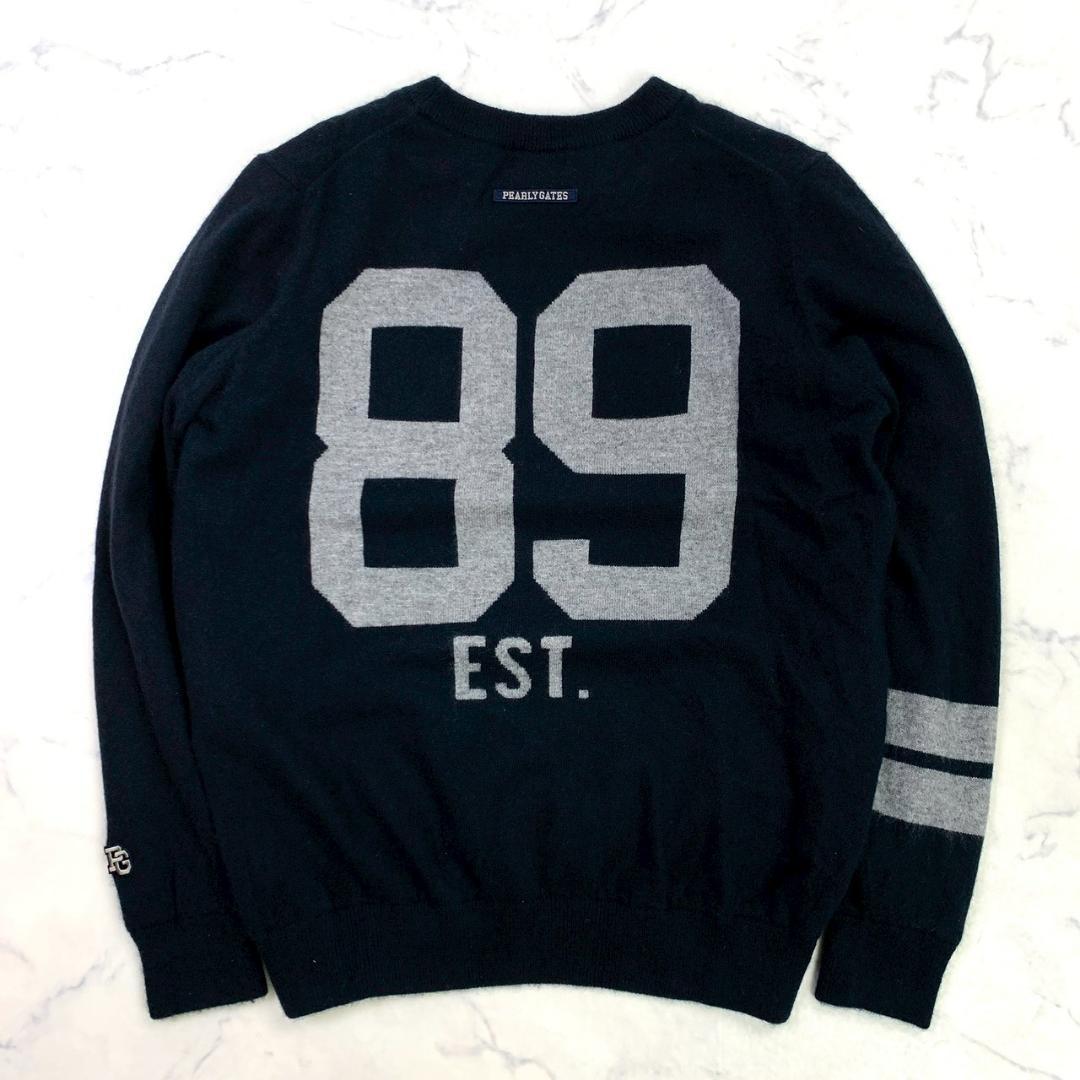 サイズ5】2023年 パーリーゲイツ カシミヤ ニット ネイビー E035