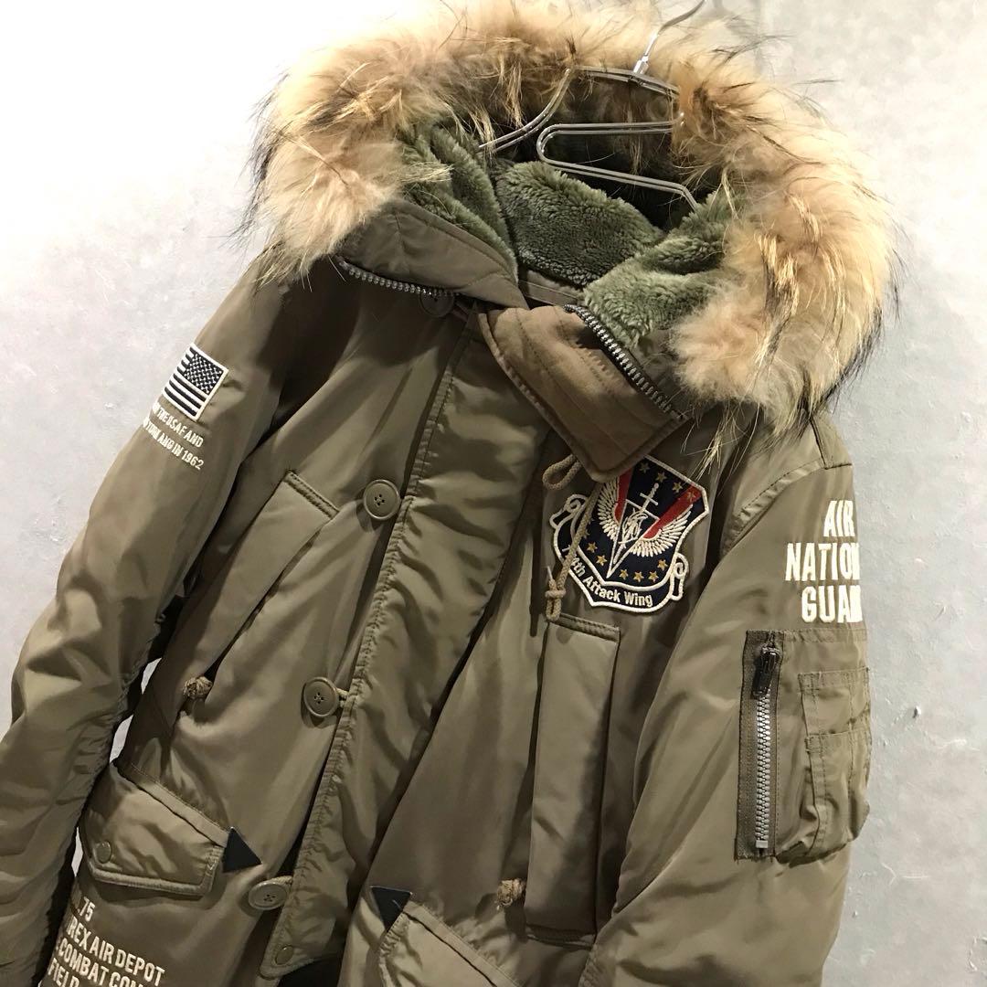 AVIREX N-3B フライトジャケット フルデコ レア カーキ M