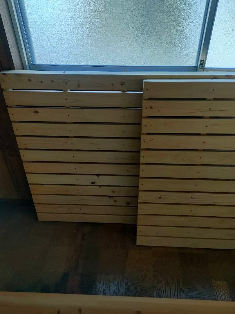 引取：兵庫県西宮市】ひのき100％でがっしりした木製すのこベッド