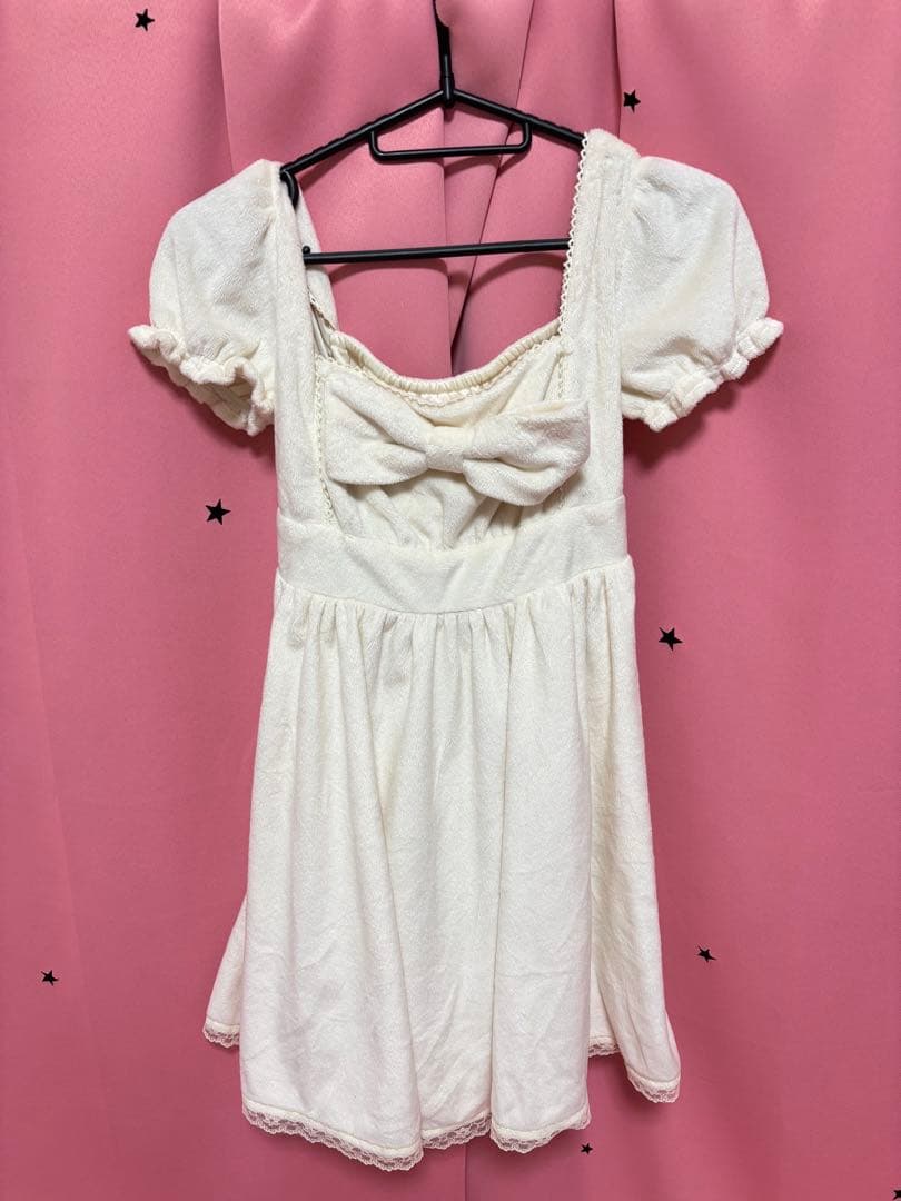 リズリサ 激かわ！ 起毛ビッグおりぼんワンピース