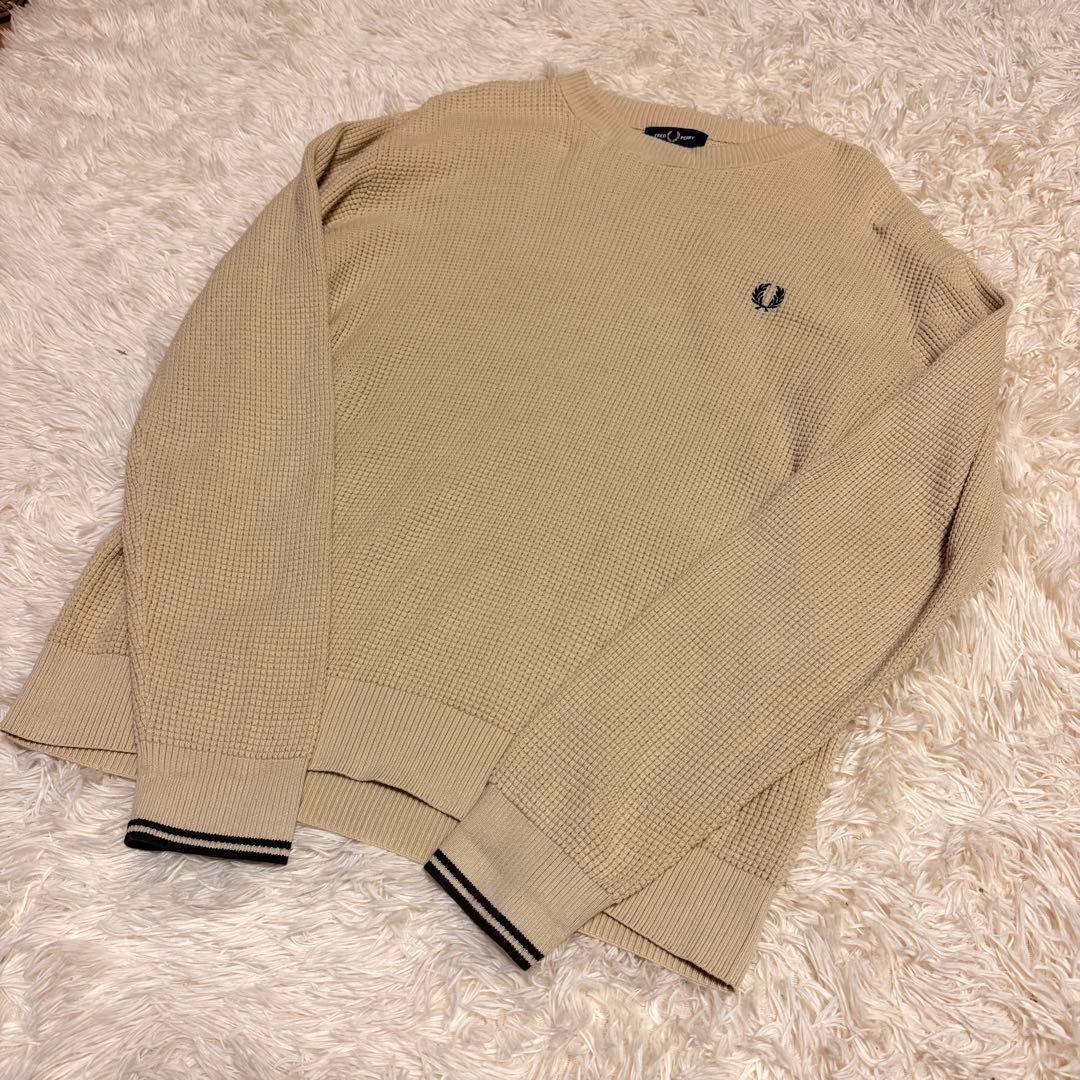 FRED PERRY ワッフルニット ベージュ