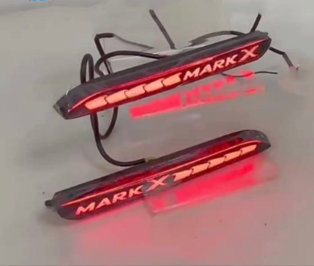 新作！マークXLEDリフレクターマークX文字入り！スモークタイプ新作
