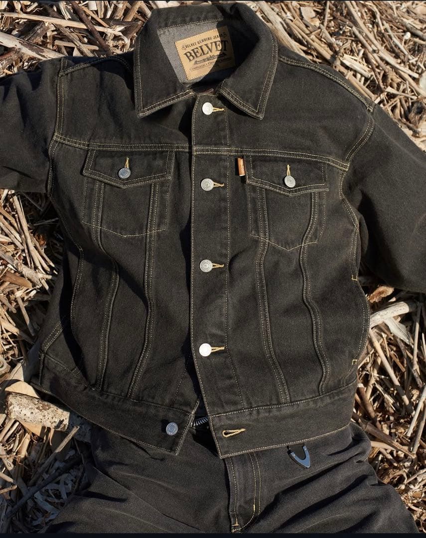 BELVET ベルベットBlack Denim Jacket デニムジャケットM