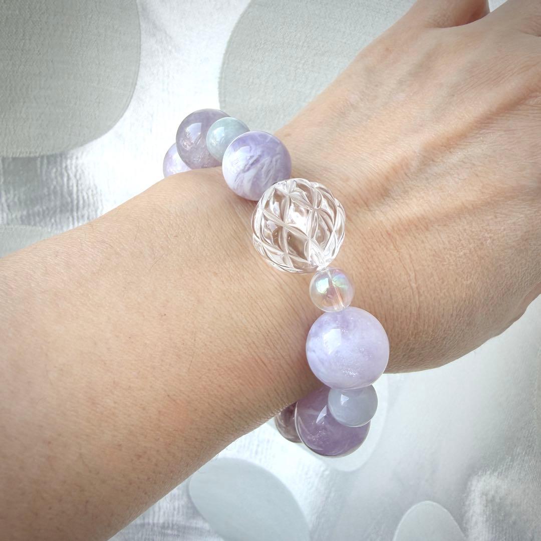 【癒しと調和】フェザースコロライトの春ブレスレット(最後の一点)