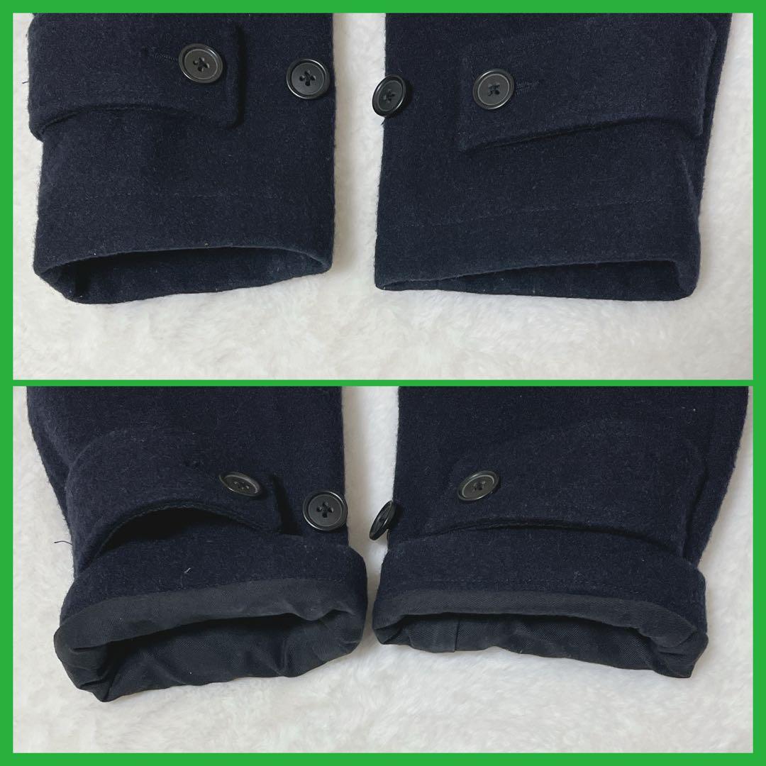 MHL. ロングダッフルコート ウール トグル M ネイビー 通勤 通学