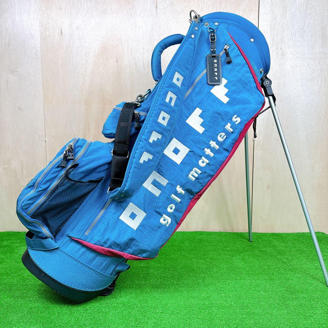 【良品】 ONOFF スタンド式 キャディバッグ 軽量 9.0型 水色