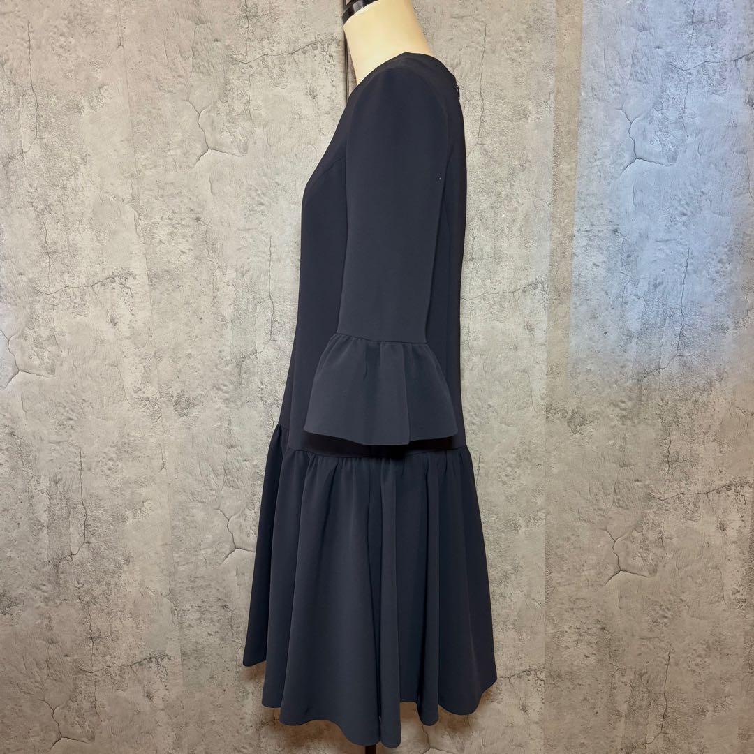 AVENIRETOILE 八分袖ギャザー切替ワンピース