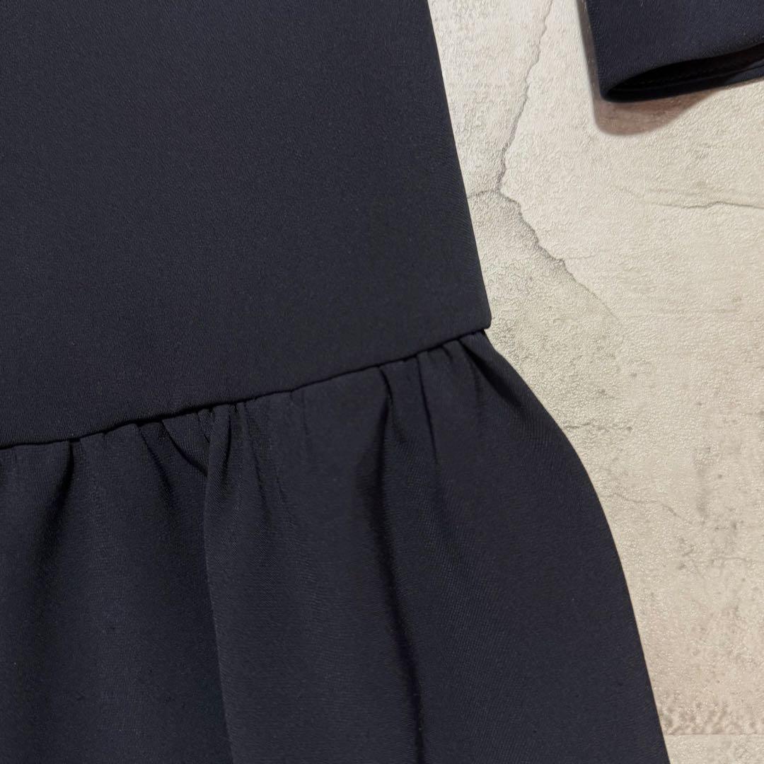 AVENIRETOILE 八分袖ギャザー切替ワンピース