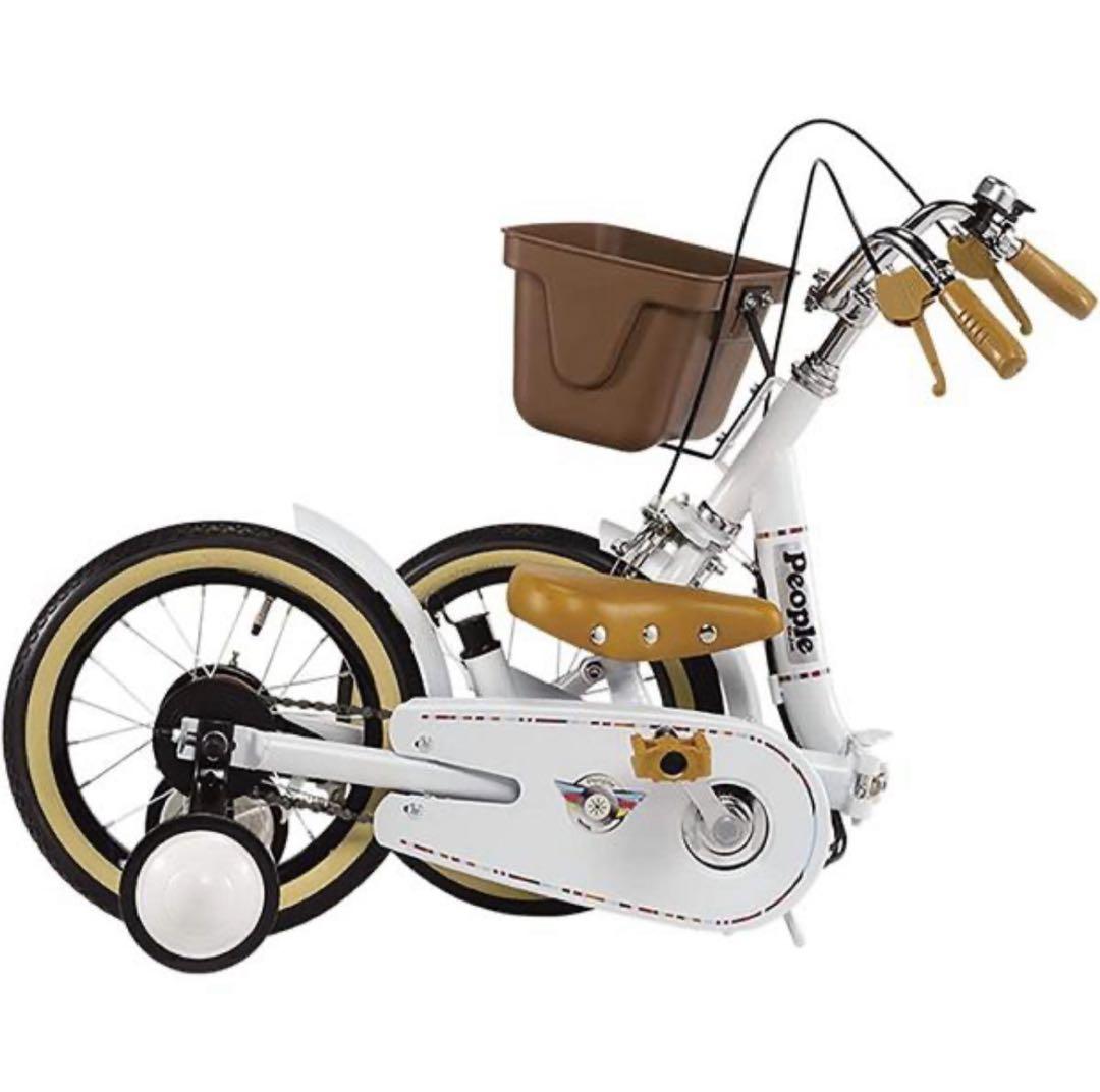 Peopleピープル いきなり自転車14インチ 折りたたみ かじとり式押し手棒付
