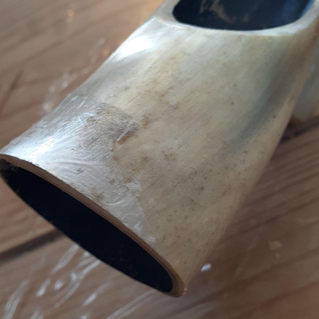 昭和骨董品 水牛の角 オブジェ 花瓶 アートフラワー - メルカリ