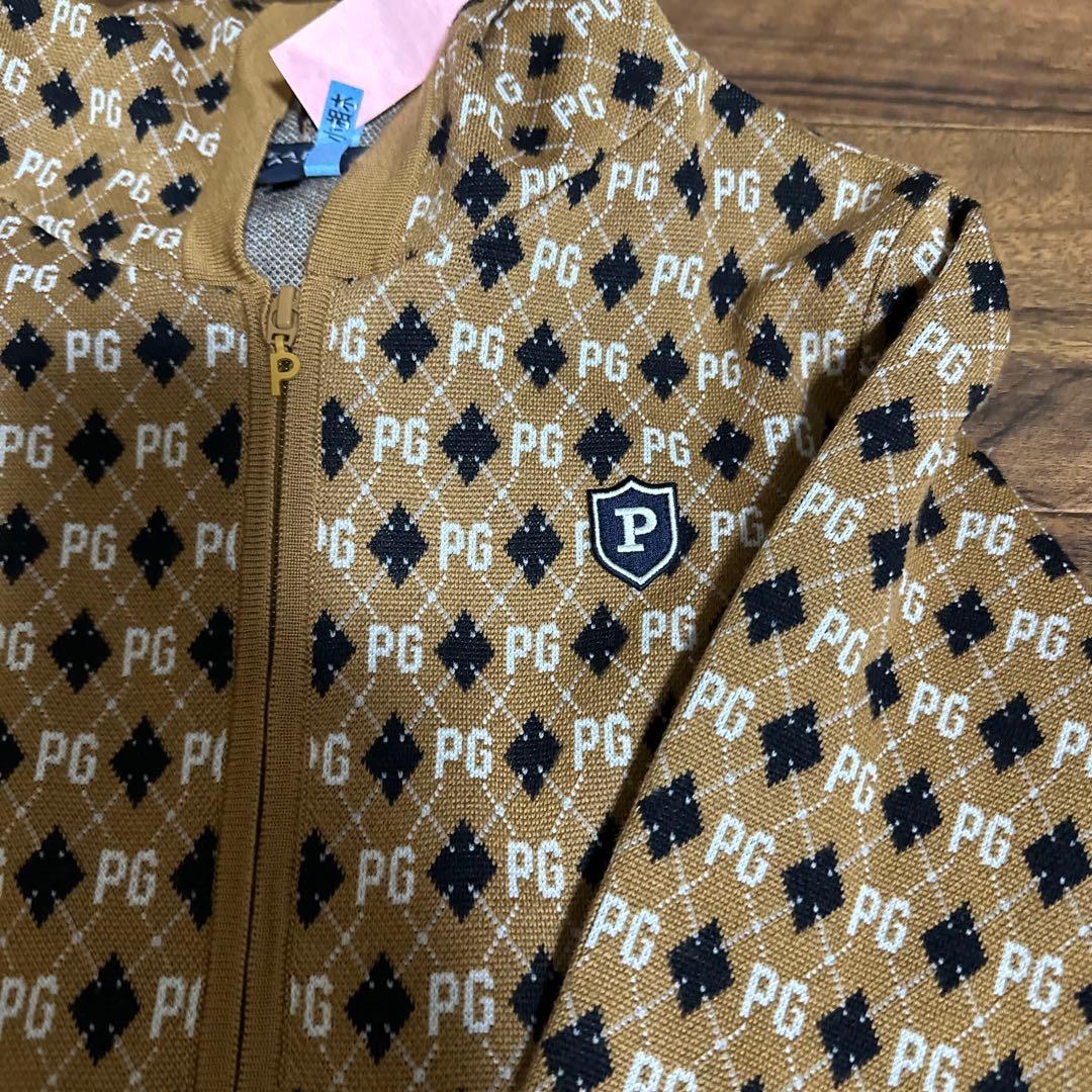PEARLY GATES アーガイル柄 ジップアップセーター サイズ1 PEARLY