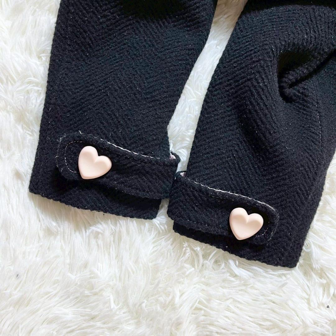 mezzo piano アンゴラ混ダッフルコート 140 ハートボタン 音符 - メルカリ