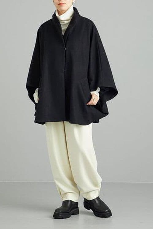 タグ付き未使用品 MARW UNITED ARROWS ポンチョコート ブラック - メルカリ