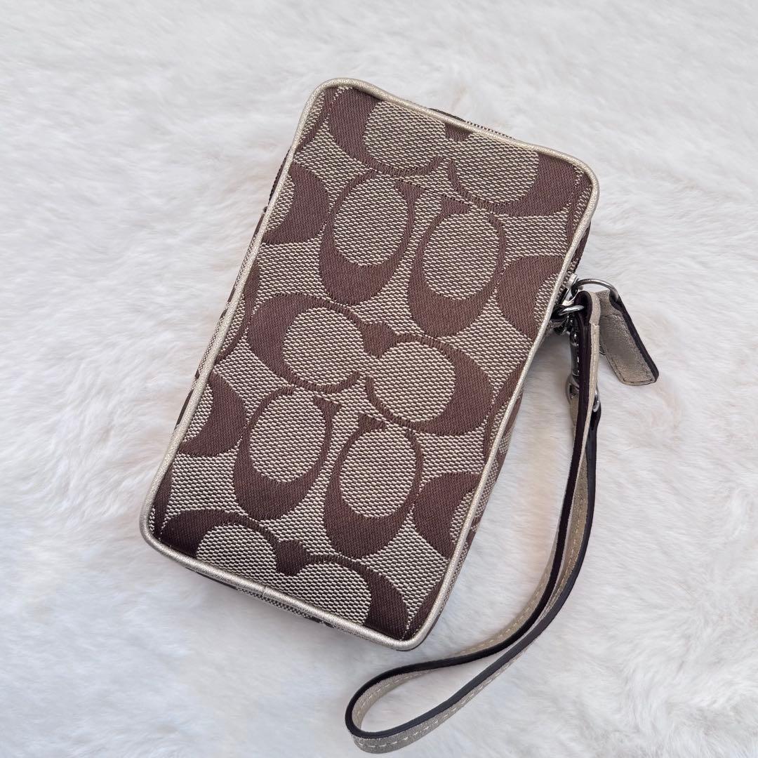 専用【新品】COACH シガレットケース　シグネチャー/マルチポーチ/チャーム