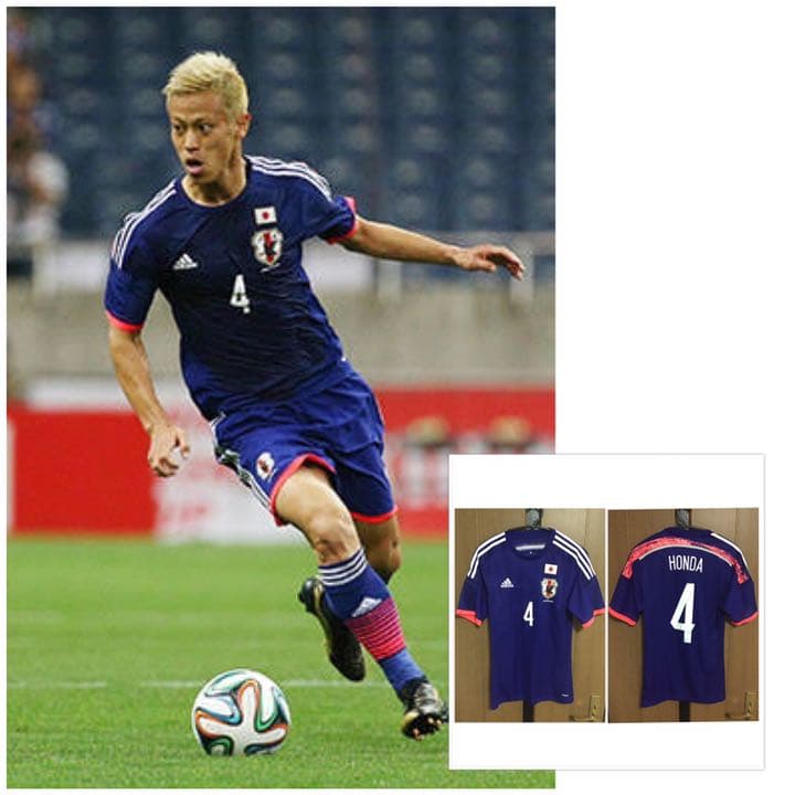 日本代表 本田圭佑 選手 #4 ユニフォーム 14/15 ホーム 選手着用モデル