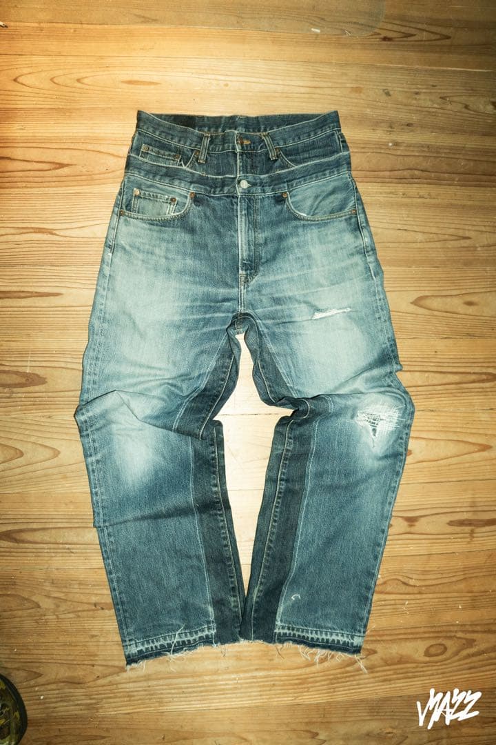 MAZZ double waist denim light blue | 激安通販のイーサプライ