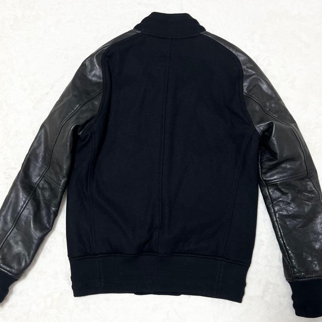 【ミヤザワ専用】ｗｊｋ ✨️スタジャン　切り替え　袖レザー　牛革　カウレザー　中綿