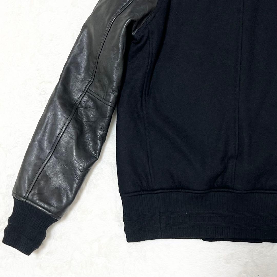 【ミヤザワ専用】ｗｊｋ ✨️スタジャン　切り替え　袖レザー　牛革　カウレザー　中綿