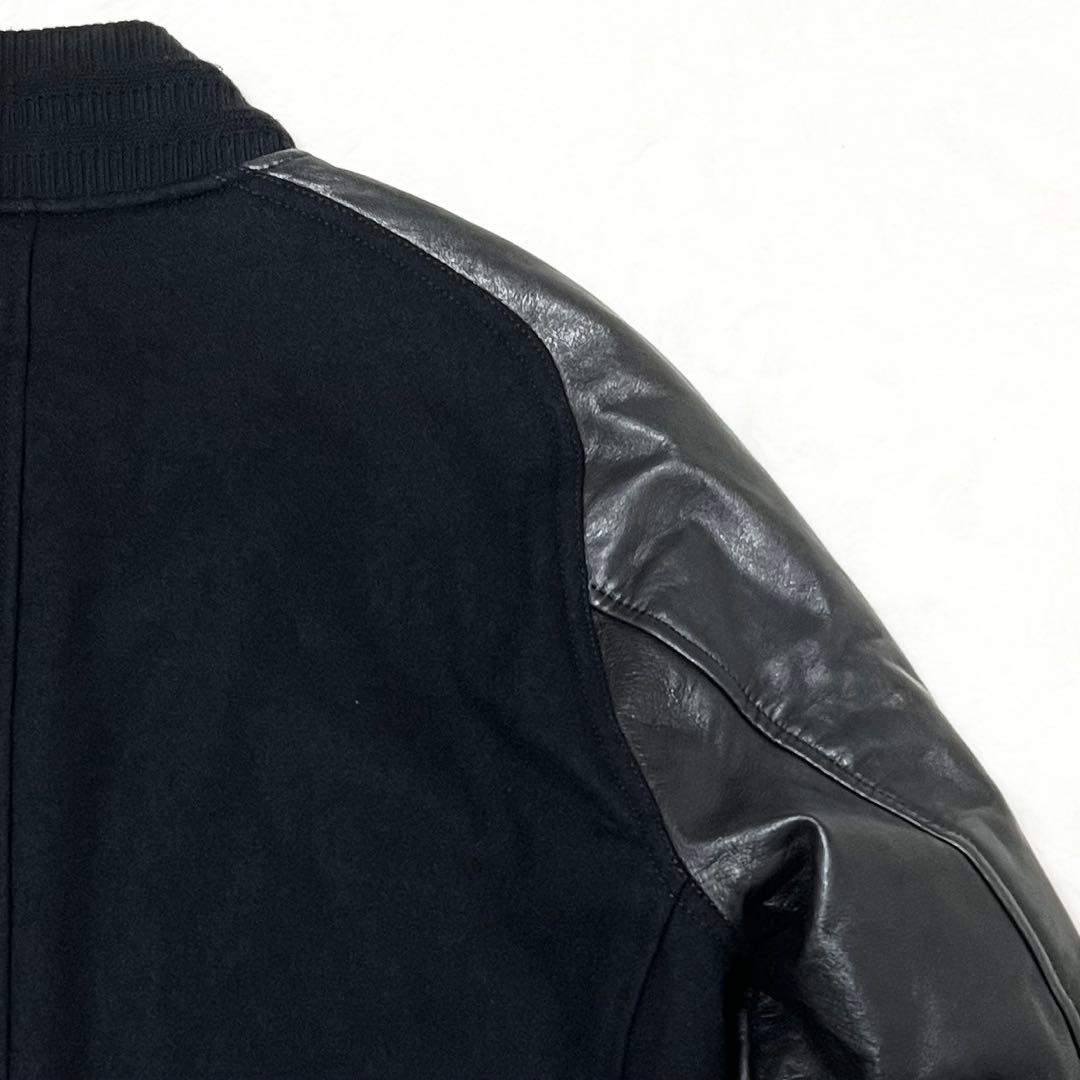 【ミヤザワ専用】ｗｊｋ ✨️スタジャン　切り替え　袖レザー　牛革　カウレザー　中綿