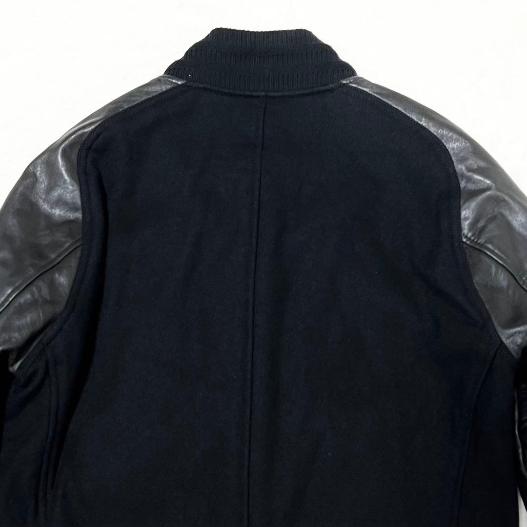 【ミヤザワ専用】ｗｊｋ ✨️スタジャン　切り替え　袖レザー　牛革　カウレザー　中綿