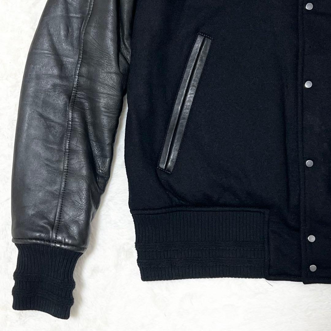 【ミヤザワ専用】ｗｊｋ ✨️スタジャン　切り替え　袖レザー　牛革　カウレザー　中綿