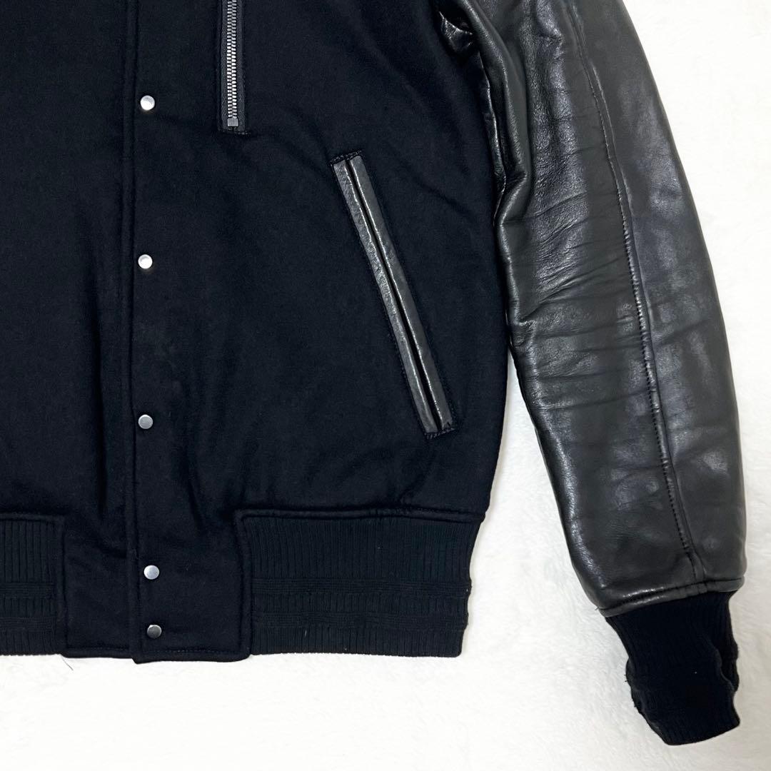 【ミヤザワ専用】ｗｊｋ ✨️スタジャン　切り替え　袖レザー　牛革　カウレザー　中綿