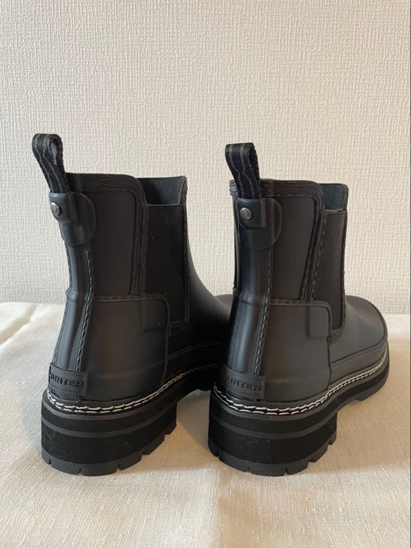 【ハンター】レインブーツ　サイドゴアブーツ　チェルシー　ブラック　黒