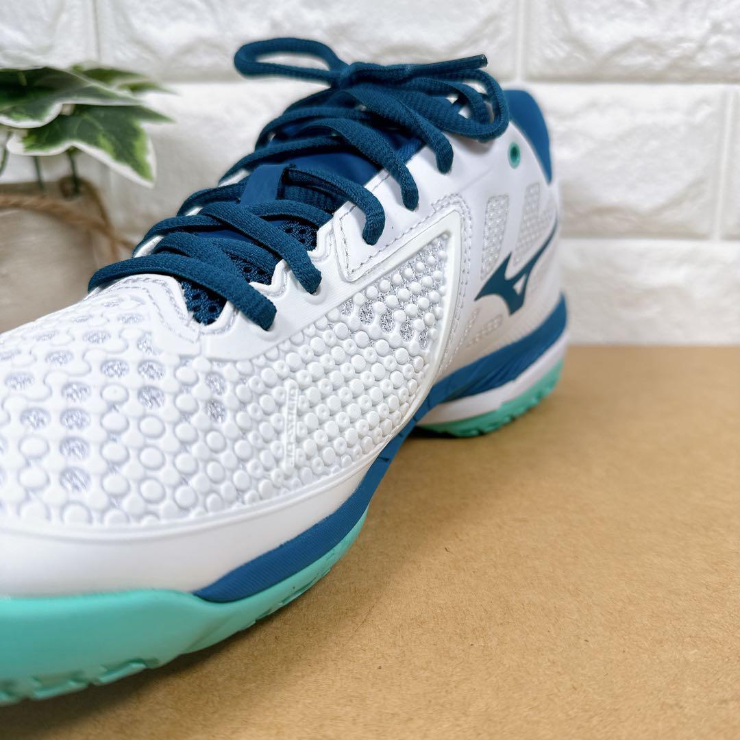 箱付き　ミズノ　テニスシューズ　25.5㎝　ウェーブエクシード　軽量　即日発送