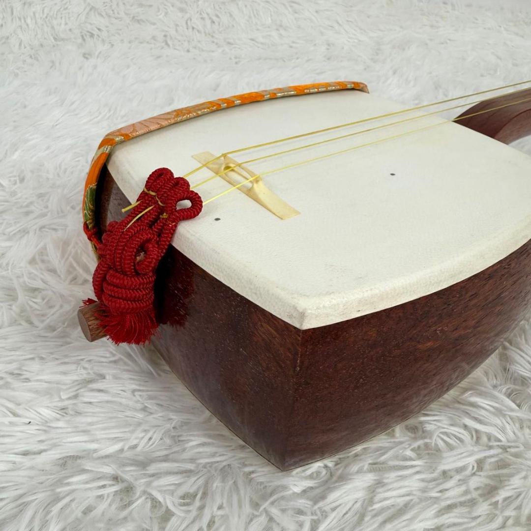 【高級品】三味線 地唄三味線 地歌 ハードケース 和楽器 中棹 正寸 818-4